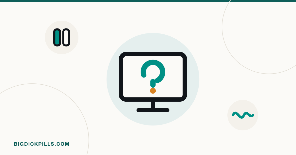 Illustration of a screen with a question mark